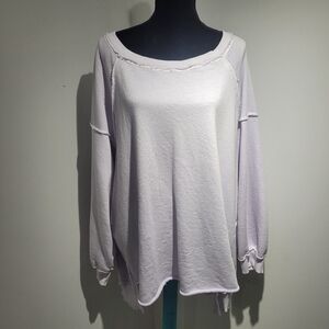 Free People Movement Women's One To Beat Pullover Sweater XL Lavender Purple